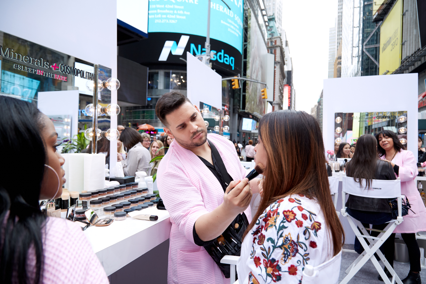 bareMinerals makeovers happened live in Times Square