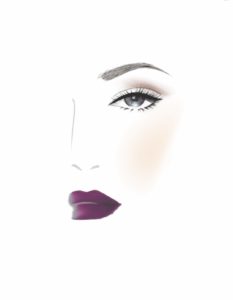 bareMinerals bold brow and lip face chart