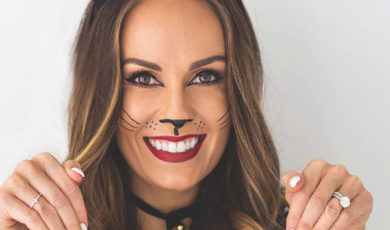 A Halloween cat makeup look by bareMinerals