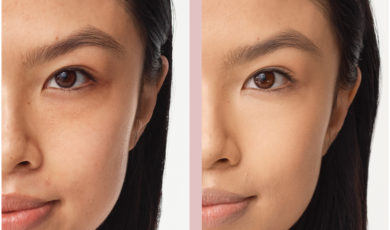 Before and after BAREPRO concealer