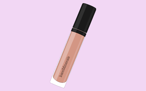 bareMinerals lip gloss with hearts
